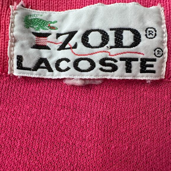Vintage Lacoste Izod Polo Shirt Men’s Large Pink Pointed Dagger Collar 60s 1960s - Picture 6 of 11